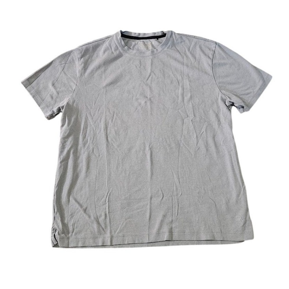 Banana Republic Luxe Touch Tee Mens Large Grey 100% Cotton Short Sleeve T-Shirt